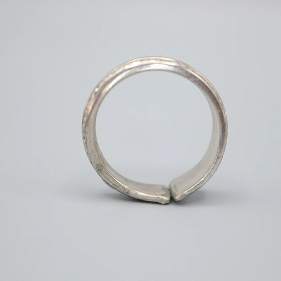 Exquisite Silver Vine Spoon Ring Size 11.5 Vintage Stainless Steel Polished - Picture 10 of 11